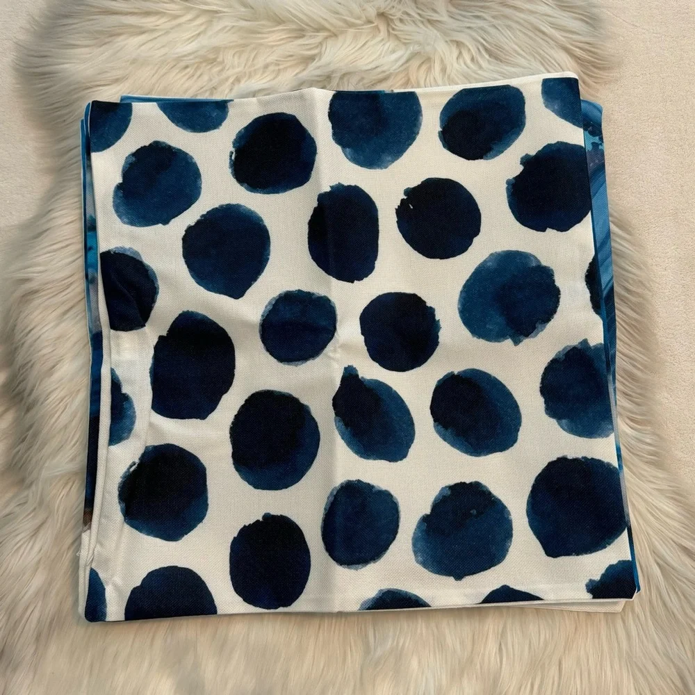 Set of 4 Blue Throw Pillow Covers | 18” x 18”